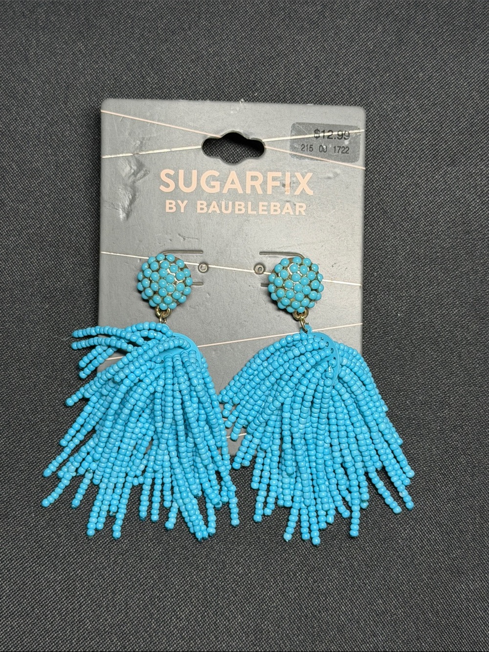 Sugarfix by Baublebar Turquoise Beaded Tassel Drop Earrings